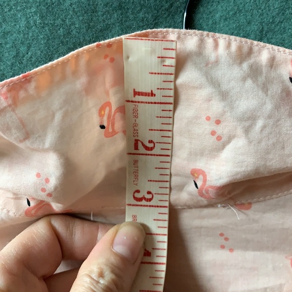 Cute vintage pink flamingo print button-down top L - Picture 15 of 17